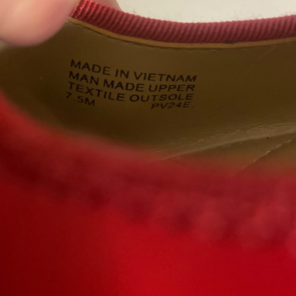 Michael Kors Cherry Red Flats with Gold Accent - Picture 10 of 10